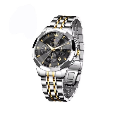 Picture of OLEVS 3673 Moon Chronograph Stainless Steel Men’s Watch-Silver Black