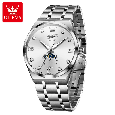 Picture of OLEVS 7069 Mechanical Business Class Men’s Watch-Silver
