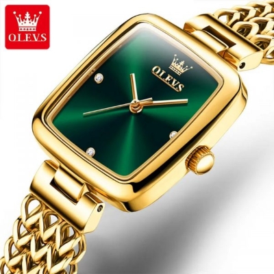 Picture of Olevs 9948 Luxury Fashion Women Watch-Gold Green