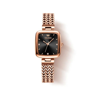 Picture of Olevs 9951 Luxury Fashion Women Watch-Rose Gold & Black