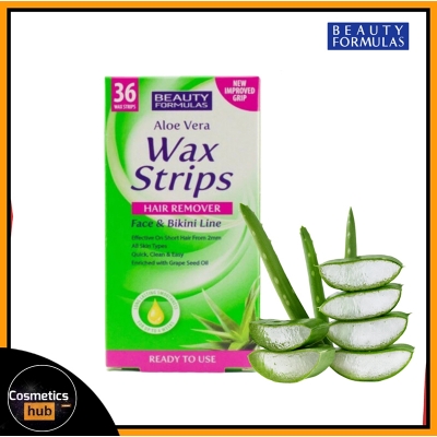 Picture of Beauty Formulas Aloe Vera Hair Remover Wax Strips For Face & Bikini Line - 36p