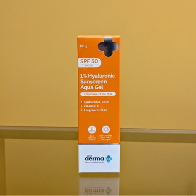 Picture of The Derma Co 1% Hyaluronic Sunscreen Aqua Gel 50g