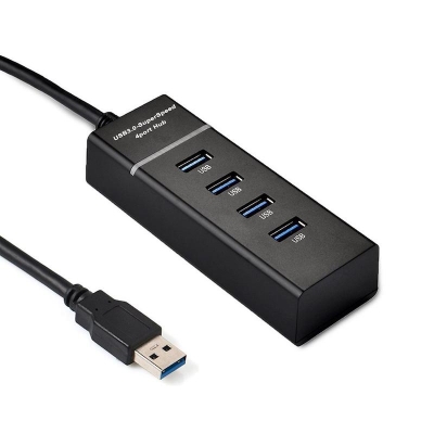 Picture of USB HUB 3.0 5Gbps 4 Ports Splitter Adapter Super Speed- Black