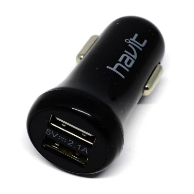 Picture of Havit Dual USB Port Rapid Car Charger HV-CC8801 2.1 A- Black