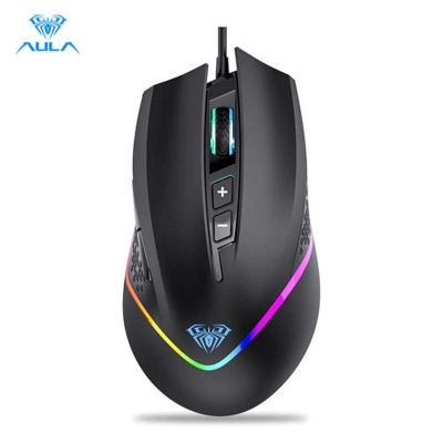 Picture of AULA F805 Programmable Gaming Mouse with Side Buttons- Black