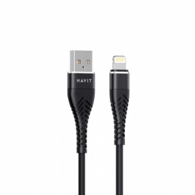 Picture of Havit HV-CB705 USB TO LIGHTNING DATA & CHARGING CABLE- Black