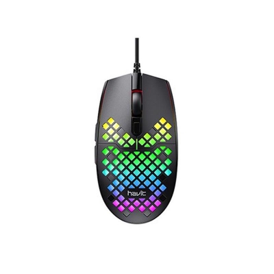 Picture of Havit MS1008 RGB Backlit Optical Gaming Mouse- Black