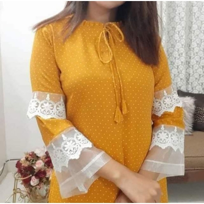 Picture of Western Fashion Ladies Most demanding party wear Double georgette special Style Kurtas with designed pant For Women