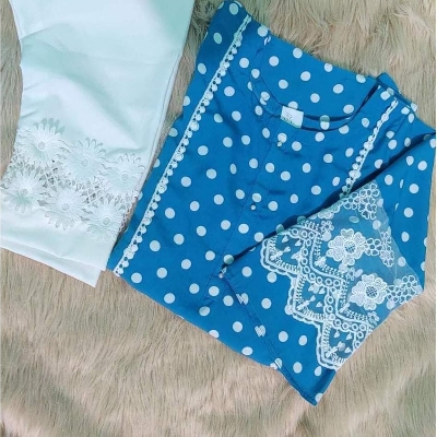 Picture of Western Fashion Ladies Most demanding party wear Double georgette special Style Kurtas with designed pant For Women