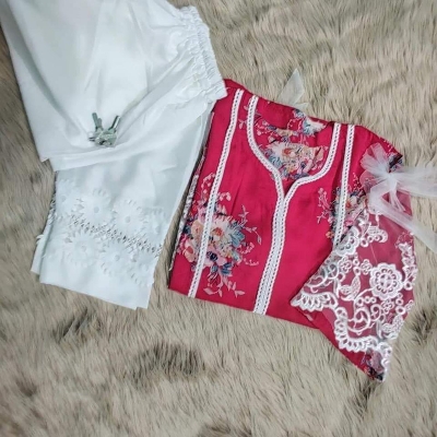 Picture of Western Fashion Ladies Most demanding party wear Double georgette special Style Kurtas with designed pant For Women