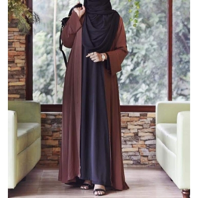 Picture of Arabiyan borkha (koti adjust) Broen Color Dubai Cherry Georgette Fabric Comfortable and Stylish  For Women