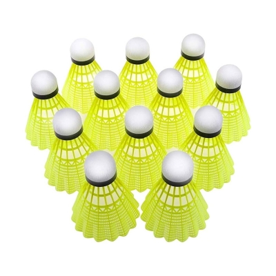 Picture of Smash 500 Plastic Badminton Shuttlecocks Cork 12 Ps Green