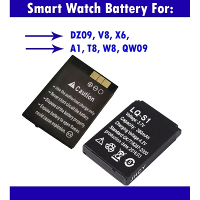 Picture of Smart Watch Battery For DZ09 , A1 , V8 , X6 , T8 , - 380 mAh 