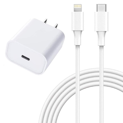 Picture of Original 20 watt Fast Charging Adapter and Cable Compatible for appIe iPhone 14 White