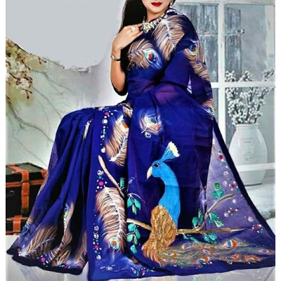 Picture of Half Silk Saree For Women