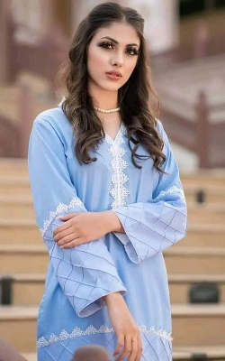 Picture of Westrn Fashion Ladis Stitch Kameez and pant Duble Gorgette  style Kurti  dress for women - Green