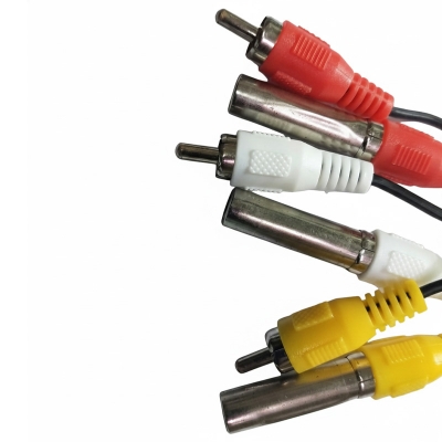 Picture of RCA to RCA Female to Female Connector Extesion Lead Sound Cable Audio Adaptor Converter 3 Ps 