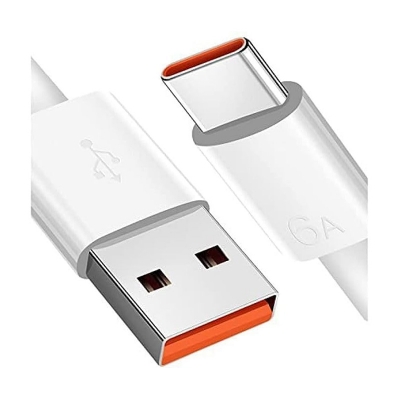 Picture of 6A Quick-charge Type C Cable 1m Compatible with Mi 33W, 67W Fast Charging Cable (Only Cable) White