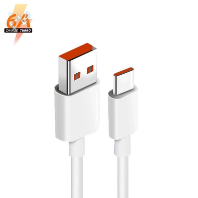 Picture of Xiaomi 6A Turbo Charger Cable Quick Charge Type C USB Line For Mi 10 11 CC9 Pro CC9e 8 9 9se Redmi K30 Pro Note 9s 8T White