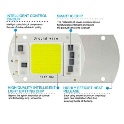 Picture of AC 220V 50Watt Cob cool white led light White