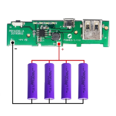 Picture of 5 Volt 1A Power Bank Charger Module Charging Circuit Board Step Up Boost Power Module for Mobile Power Bank DIY Multicolor