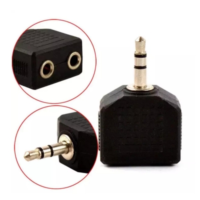 Picture of Converter to run two speakers from one mobile Tab laptop And PC 1 Ps Black