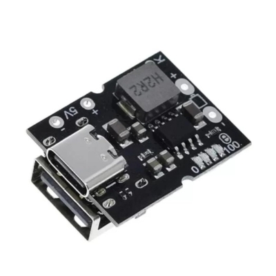 Picture of Type-C USB 5V 2A Battery Charging Discharging Boost Converter with USB Charger Module Black