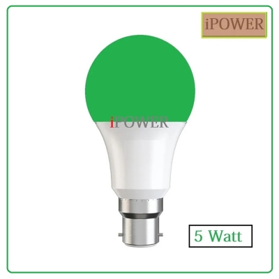 Picture of iPOWER Green Colour Energy Saving LED Light 5 Watt - Base B-22 Green