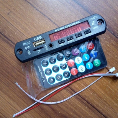 Picture of MP3 Player With Bluetooth 5V Audio Bluetooth Amplifier 5V Car MP3 Decoder Board 5V Bluetooth Car MP3 Amplifiers USB FM TF Radio Audio Module Music Speaker 3.5mm TF Card AUX DIY Remote Control MP3 Decoder Black