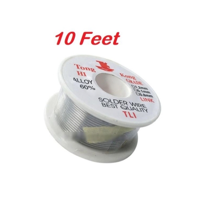 Picture of Tin Lead Flux Rosin Core Solder Wire Low Melting Wire Diameter 0.8mm 1.0mm 1.2mm Optional Tin Lead Wire Reel Rang Soldering Leads 10 Feet Silver