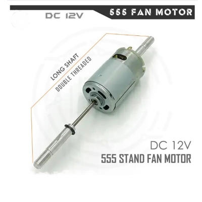 Picture of For AC DC Fan Service RS 555 DC 12 Volt Fan Motor Silver
