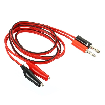 Picture of Alligator Probe Test Lead Clip to Banana Plug Probe Cable for Multimeter-Pair Alligator Probe Test Lead Clip to Banana Plug Probe Cable Multicolor
