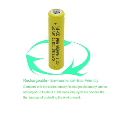 Picture of SMALL YELLOW Color 1.2 Volt 600 mAh Battery AAA 1.2V 600mAh Ni-CD Rechargeable Triple A Battery AAA 10440 Model Battery For Toy Remote Control Car Battery Multicolor