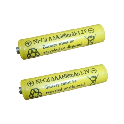 Picture of 2Ps AAA 1.2V 600mAh Ni-CD Rechargeable Triple A Battery Multicolor