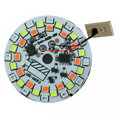 Picture of 1pcs RGB 7 Color LED Light Plate AC-220V Multicolor