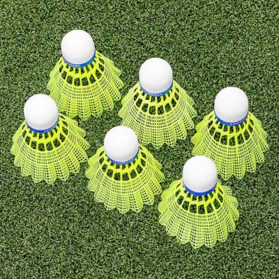 Picture of 6pcs Nylon Badminton Shuttlecocks Badminton Balls for Indoor Outdoor Sports Activities Green
