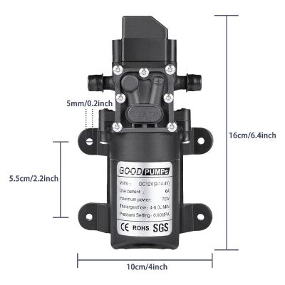 Picture of 12 Volt High Speed Car / Bike Washer Pump Black