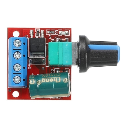 Picture of DC Motor PWM Speed ​​Controller 3V-35V Speed ​​Control Switch LED Dimmer-5 A - Easily Adjust and Control Motor Speed and LED Brightness Multicolor