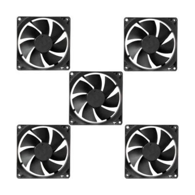Picture of DC 12V 3 inches Cooling Fan soundless fan CPU Cooler Radiator (Black) Black