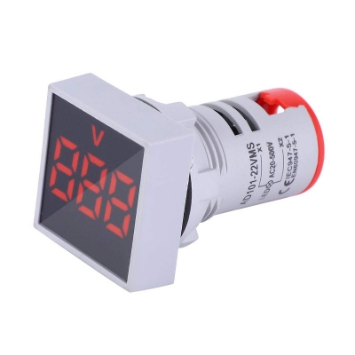 Picture of AC 220V Indicator Voltmeter Round Lamp 22mm for Control Panel MDB DB SDB ATS 