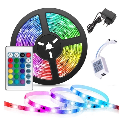 Picture of RGB Led Strip Light 2835 ( 16 Feet long) 5 meter 3 colour strip 300 Leds waterproof DC12V 60Leds/M Flexible Lighting Ribbon Tape Lamp RGB Strip Multicolor
