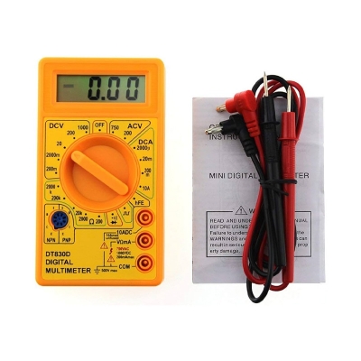 Picture of Digital Multi Meter Dt830D Ac/Dc Measuring Voltage Current (Model No: Dt-830D) - Multimeter Orange