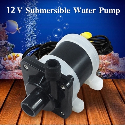 Picture of DC 12V Solar Powered Water Pump Motor  Brushless Magnetic Submersible Water Pumps For Fish Tank Water Supply Black,150 gm