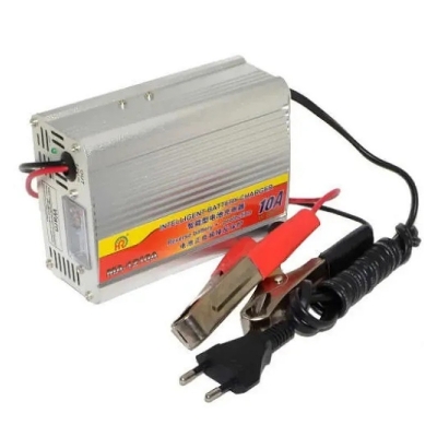 Picture of 12v 10A Intelligent Battery Charger / 12 Volt Battery Charger 10 Ampere Analog Display Automatic Fast Charging Silver