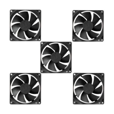 Picture of DC 12V 3 inch Cooling Fan Cooler Blower Fan Exhaust Fan (2 Pin Cable) Black