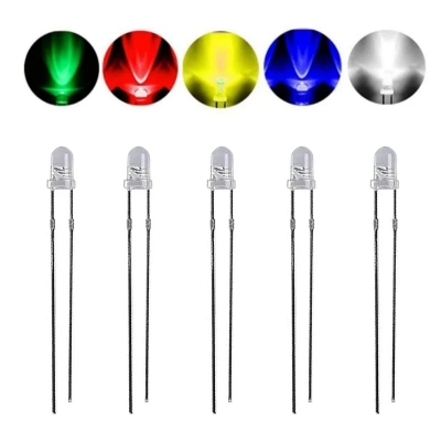 Picture of 50 Ps Emitting Diode 3mm LED Light Bulb 3mm LED For Indicator Light LED 