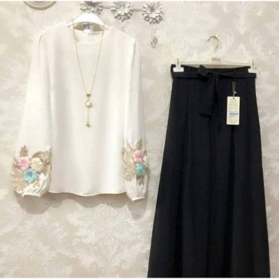 Picture of Western Dress summer fashion chiffon shirt and Skirts, women's summer dress, western style Tops and Skirts, sense of niche temperament Dress for Girls