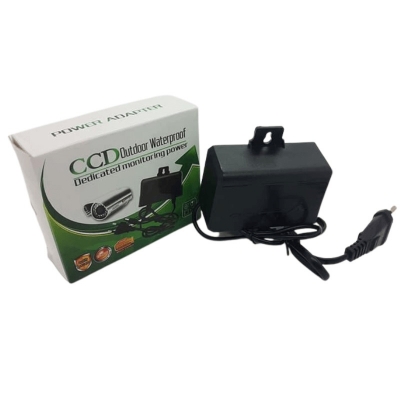 Picture of AC 220v to DC 12V 2A Outdoor Waterproof for Monitor CCTV CCD Security Camera Black