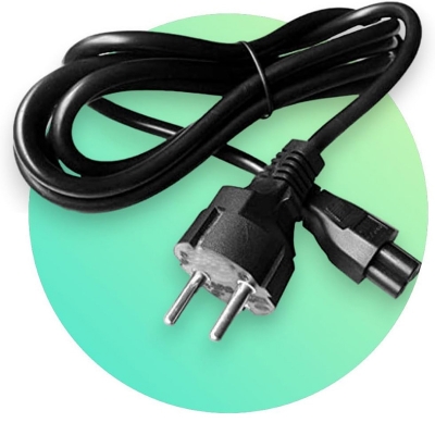 Picture of 2B (PS005) Laptop Adapter Power Cable with Euro Plug - 1M Black