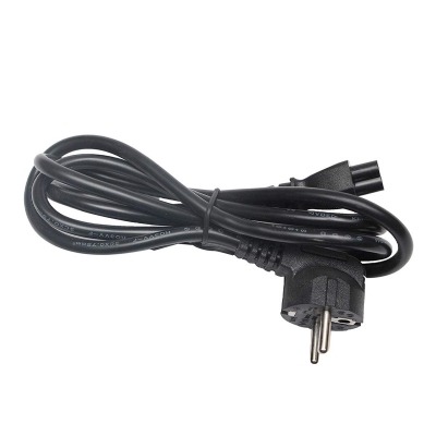 Picture of 2 PIN Laptop Power Cord Cable for Charging Adapter Power Supply Compatible For All Other Brand Laptop Black